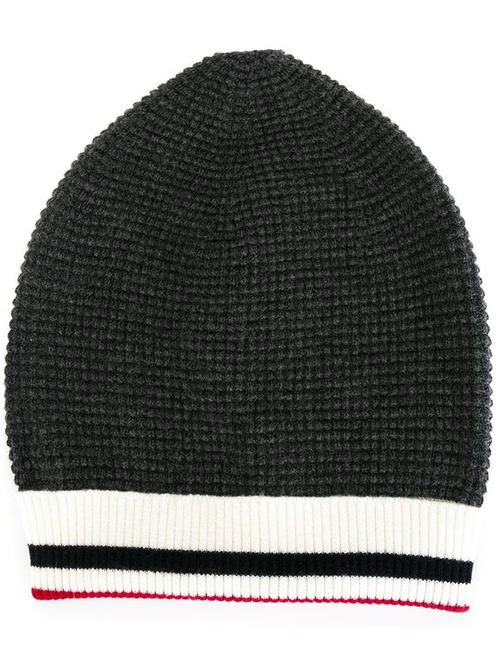 Moncler Gamme Bleu Striped Beanie