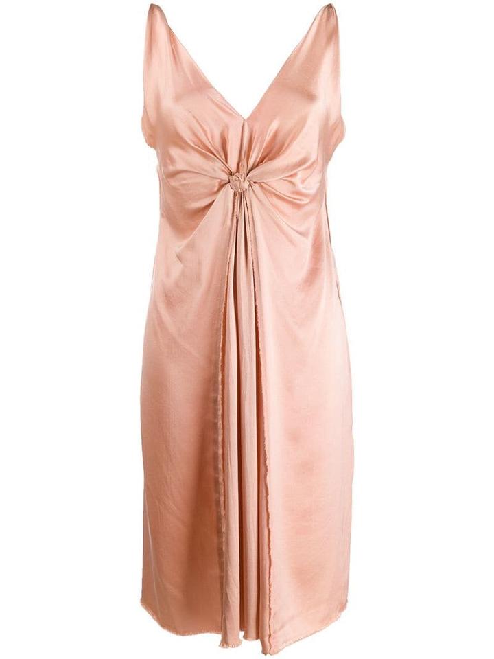 Lanvin Pre-owned 2004's Silk Ruched Sleeveless Dress - Pink