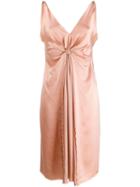 Lanvin Pre-owned 2004's Silk Ruched Sleeveless Dress - Pink