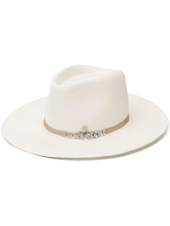Maison Michel Charles Fedora Hat - White