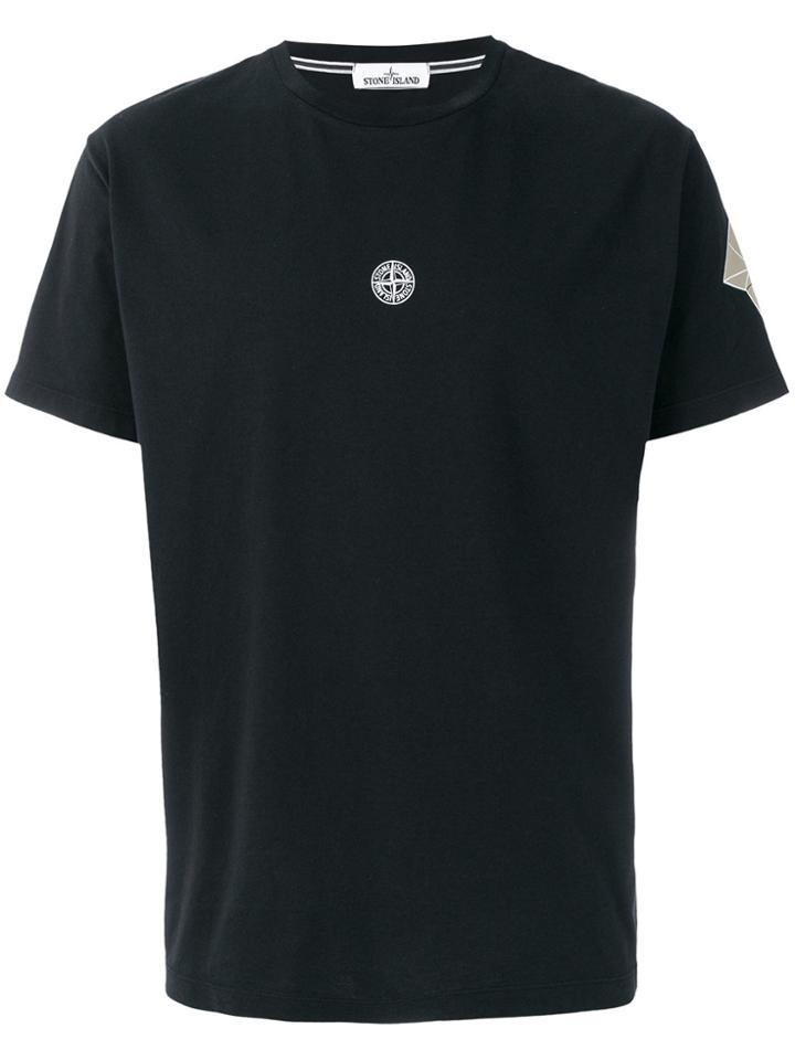Stone Island Small Logo Print T-shirt - Black