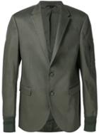 Neil Barrett Casual Stylised Blazer, Men's, Size: 54, Green, Cotton/kapok/spandex/elastane