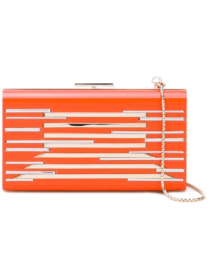 Yliana Yepez - Layla Clutch - Women - Resin/metal (other) - One Size, Yellow/orange, Resin/metal (other)