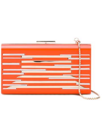 Yliana Yepez - Layla Clutch - Women - Resin/metal (other) - One Size, Yellow/orange, Resin/metal (other)