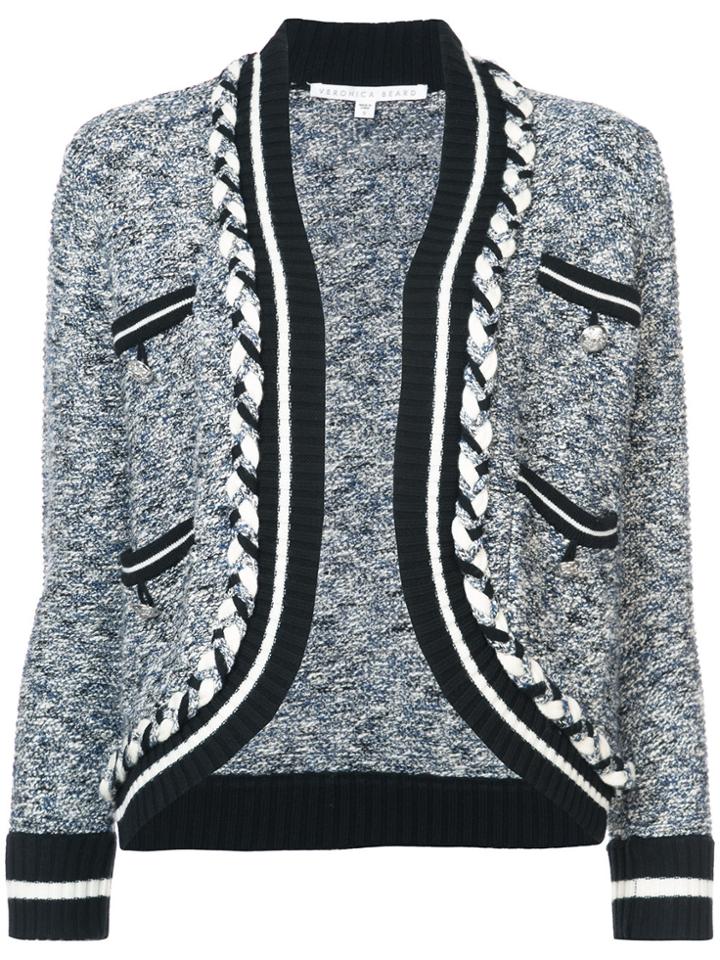 Veronica Beard Davis Crop Cardigan - Blue
