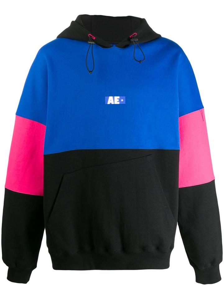 Ader Error Colour Block Hoodie - Blue