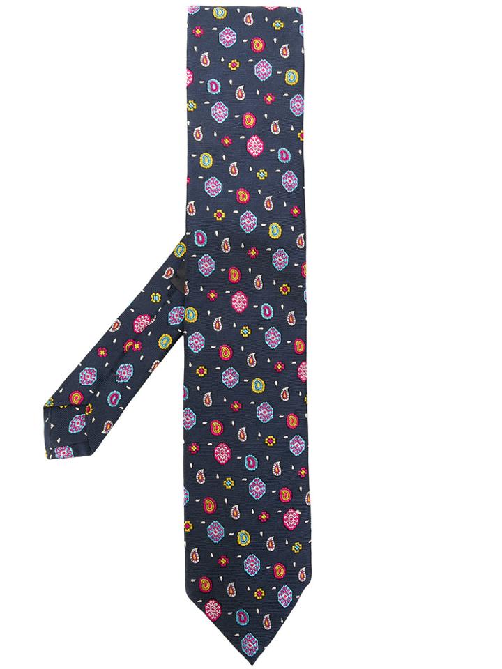 Etro Micro-paisley Jacquard Tie - Blue