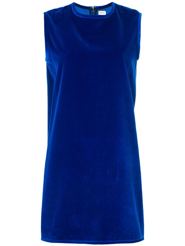 Maison Rabih Kayrouz Velvet Shift Dress - Blue