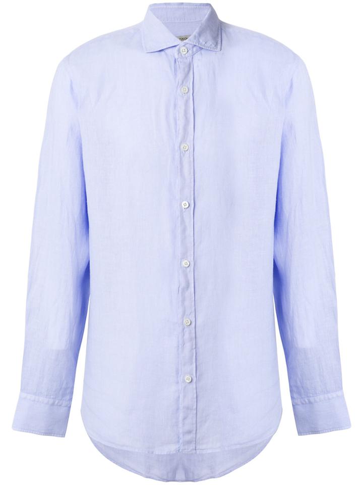 Z Zegna Long Sleeve Shirt - Blue