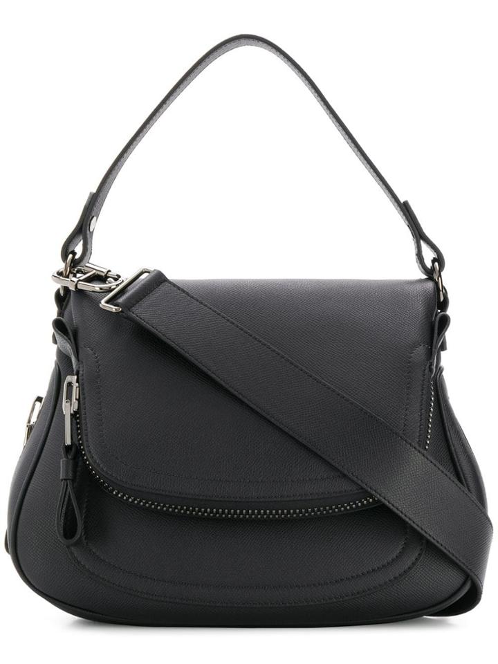 Tom Ford Foldover Top Bag - Black