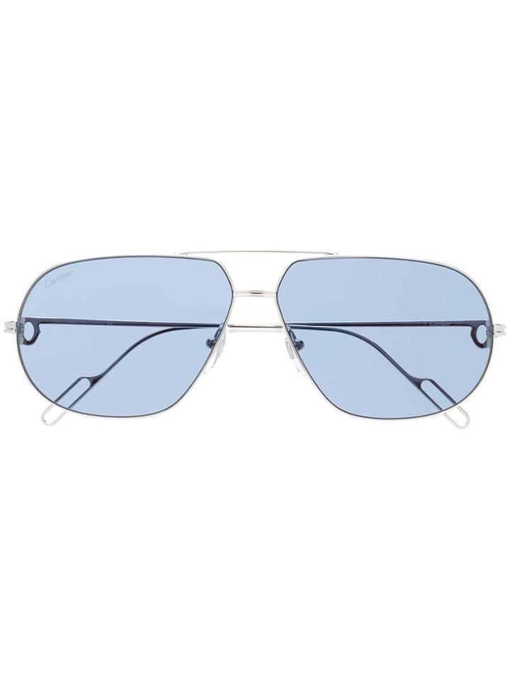 Cartier Aviator Shaped Sunglasses - Blue