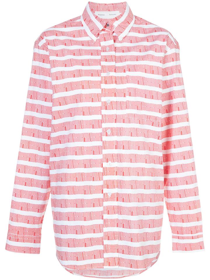 Proenza Schouler Pswl Graphic Stripe Shirt - Red