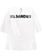 Jil Sander Logo Print Transparent T-shirt - White