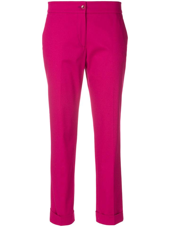 Etro Cropped Trousers - Pink & Purple