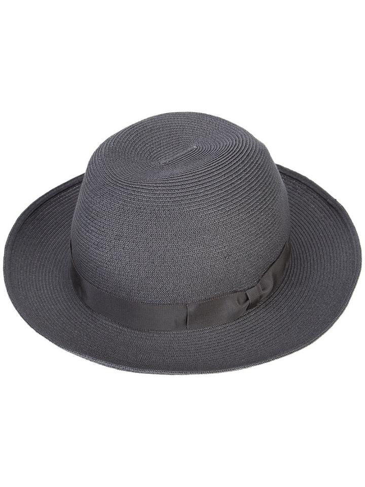 Kijima Takayuki - Paper Braided Hat - Men - Paper/polyester - 61, Grey, Paper/polyester