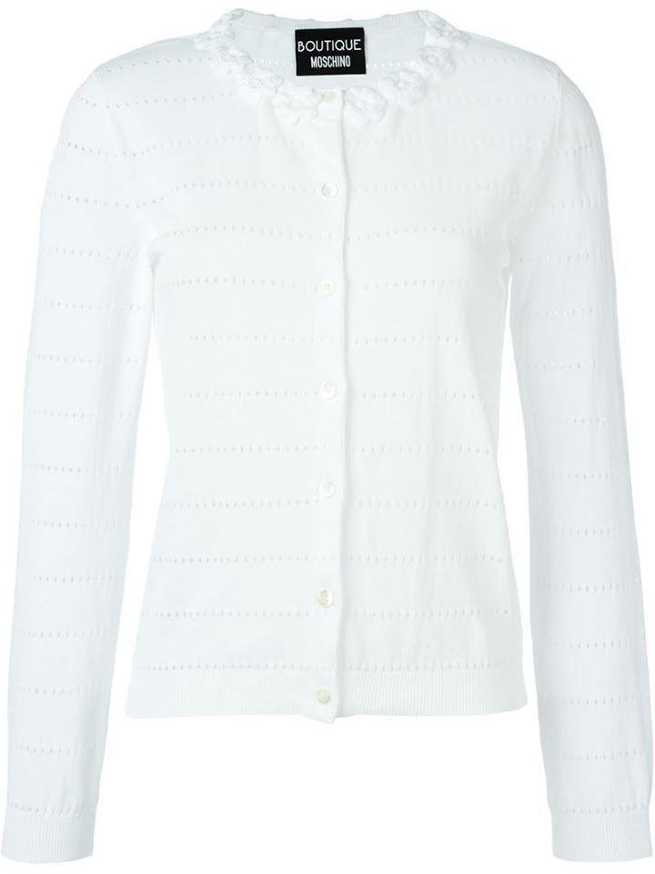 Boutique Moschino Flower Appliqué Cardigan