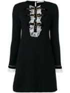 Philosophy Di Lorenzo Serafini - Lace Diamante Detail Dress - Women - Polyamide/viscose/virgin Wool - 38, Black, Polyamide/viscose/virgin Wool