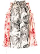 Alexander Mcqueen Eve Dropped Sleeve Blouse - Nude & Neutrals