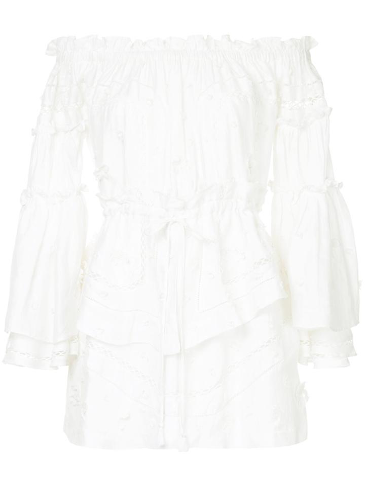 Aje. Off Shoulder Dress - White