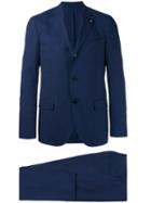 Lardini - Notched Lapel Suit - Men - Cotton/spandex/elastane/cupro/wool - 48, Blue, Cotton/spandex/elastane/cupro/wool
