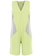 Mara Mac Contrasting Panels Playsuit - Grey