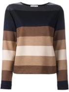 Max Mara Striped Jumper, Women's, Size: Xs, Brown, Virgin Wool