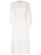 Sea Lace Shirt Dress - White