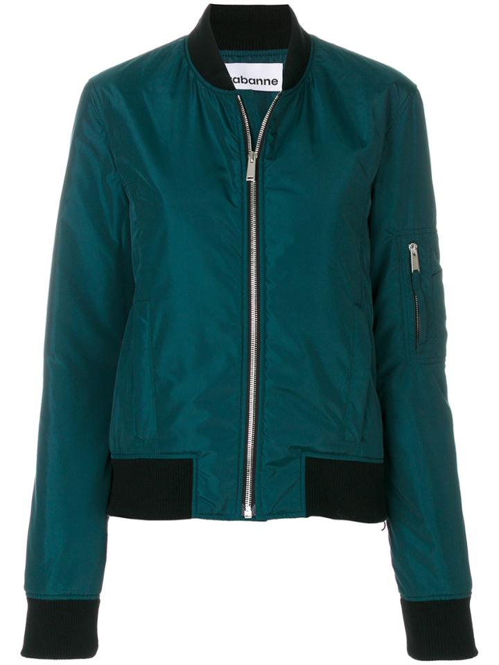 Paco Rabanne Zipped Bomber Jacket - Green
