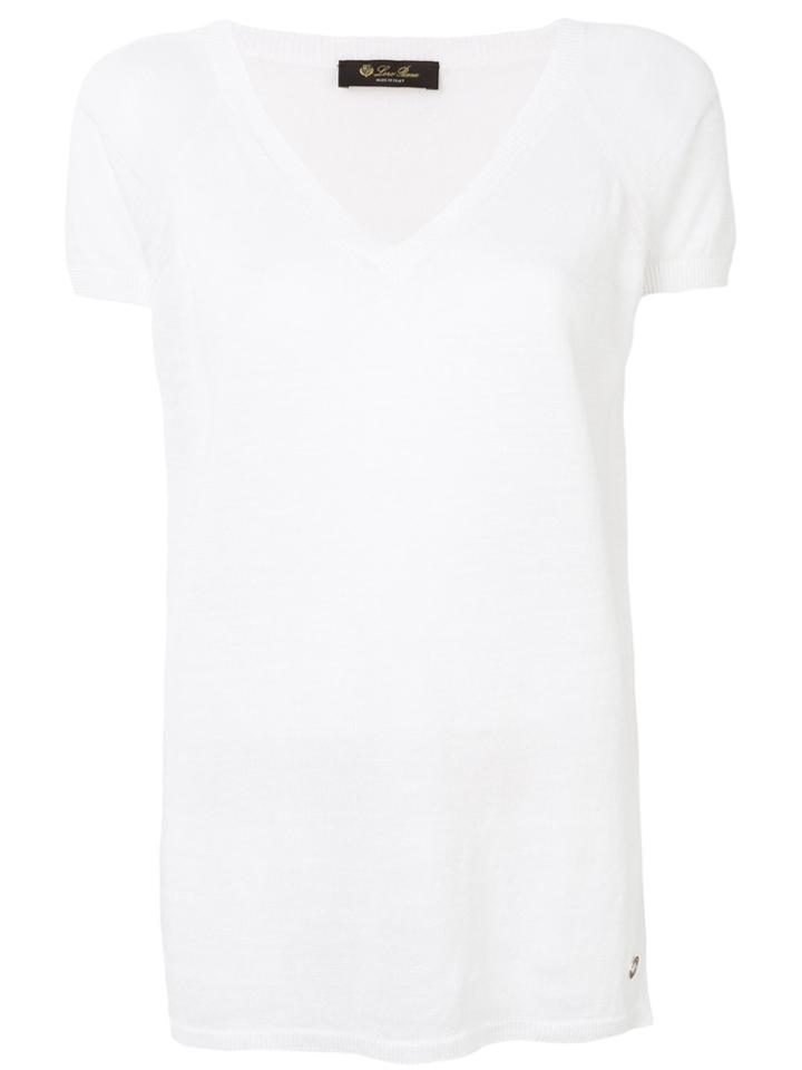 Loro Piana Ribbed-knit Top - White