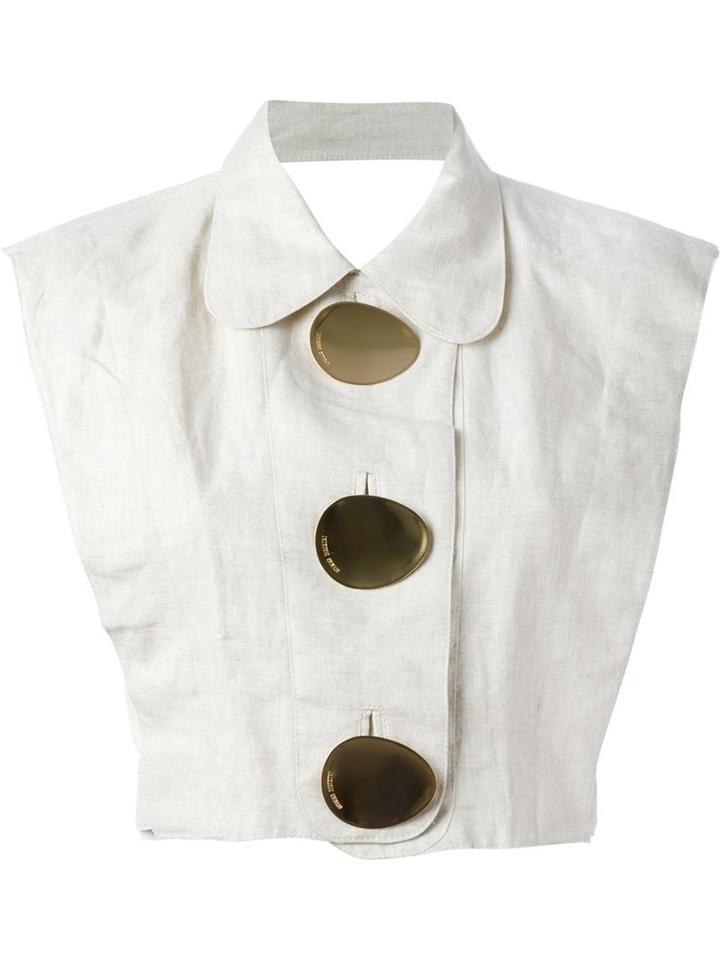 Opening Ceremony Oversized Button Crop Top