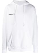Wwwm Logo Drawstring Hoodie - White