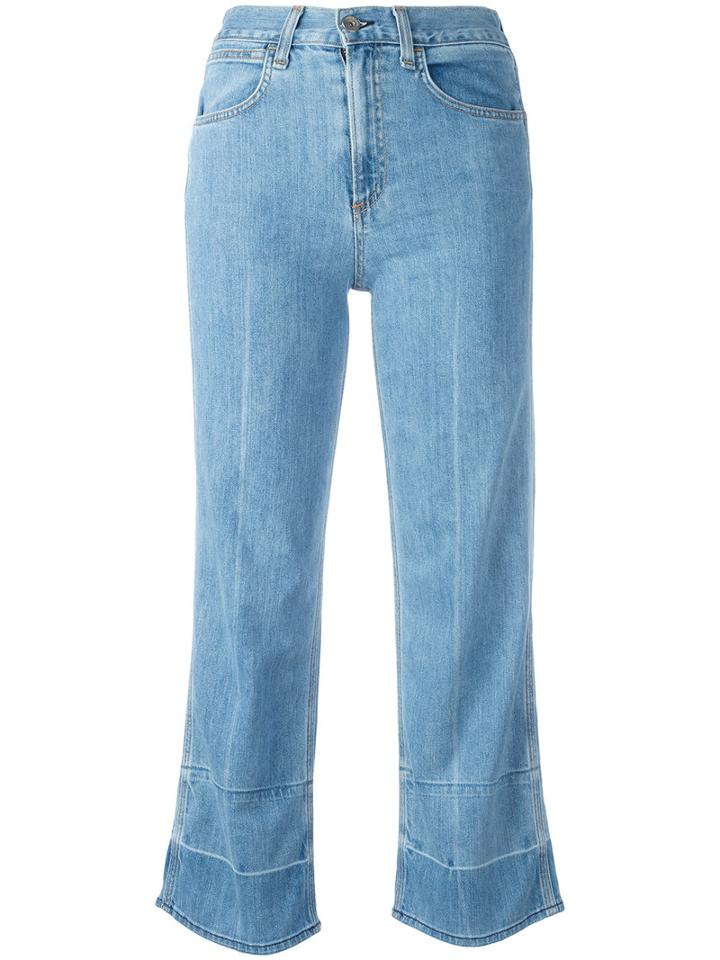 Rag & Bone (ivory) /jean - 'lou' Cropped Jeans - Women - Cotton/polyurethane - 25, Women's, Cotton/polyurethane