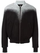 Marcelo Burlon County Of Milan 'zapaleri' Bomber Jacket, Men's, Size: Large, Black, Cotton/polyester/viscose/virgin Wool