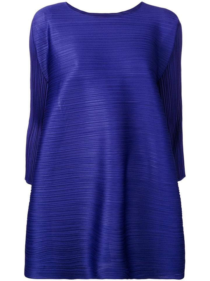 Pleats Please By Issey Miyake Textured Blouse - Blue