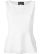 Boutique Moschino Fitted Tank, Women's, Size: 46, White, Triacetate/polyester