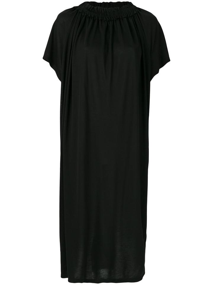 Henrik Vibskov - Ruched Collar T-shirt Dress - Women - Tencel - M, Black, Tencel