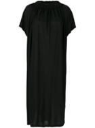 Henrik Vibskov - Ruched Collar T-shirt Dress - Women - Tencel - M, Black, Tencel