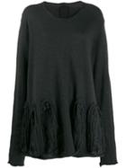 Rundholz Black Label Oversized Distressed-knit Jumper - Grey