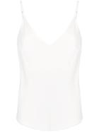 Frame Denim Satin Bias Tank Top - White