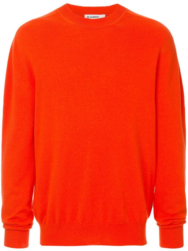 Jil Sander Crew Neck Sweater - Red