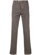 Kiton Slim Denim Chinos - Brown