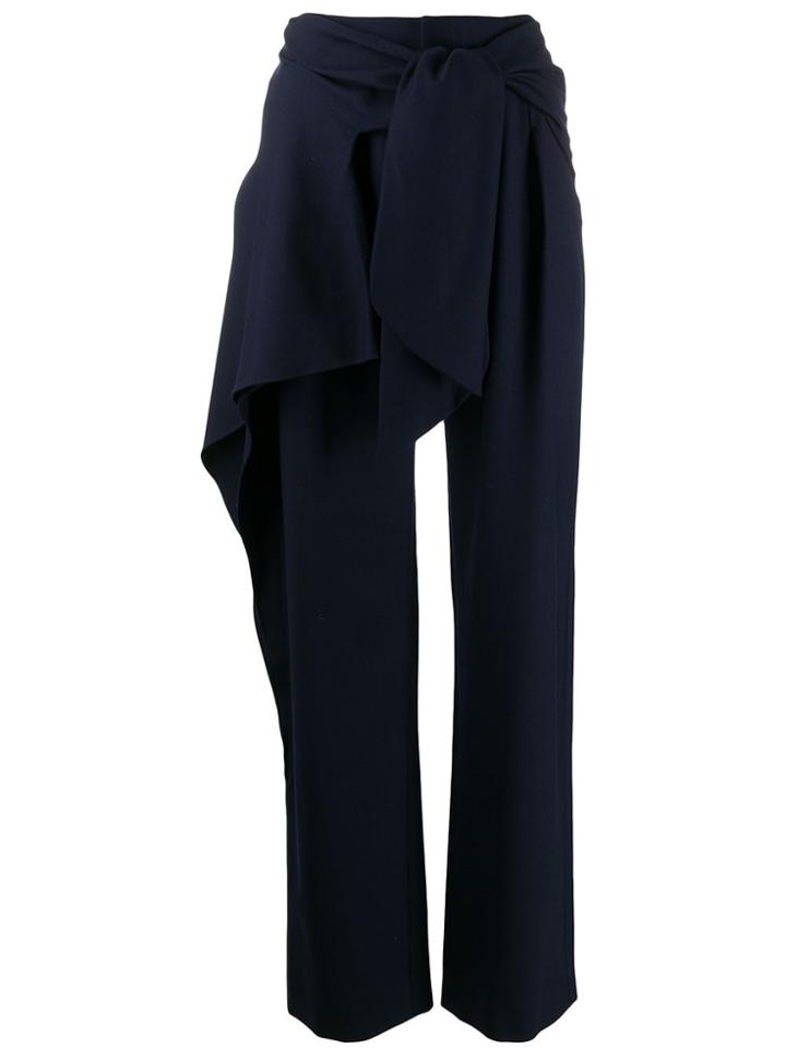 Chloé Wrap Wide-leg Trousers - Blue