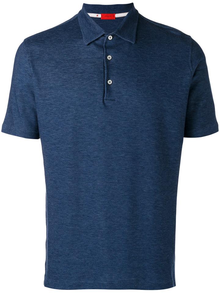 Isaia - Classic Polo Shirt - Men - Cotton - L, Blue, Cotton