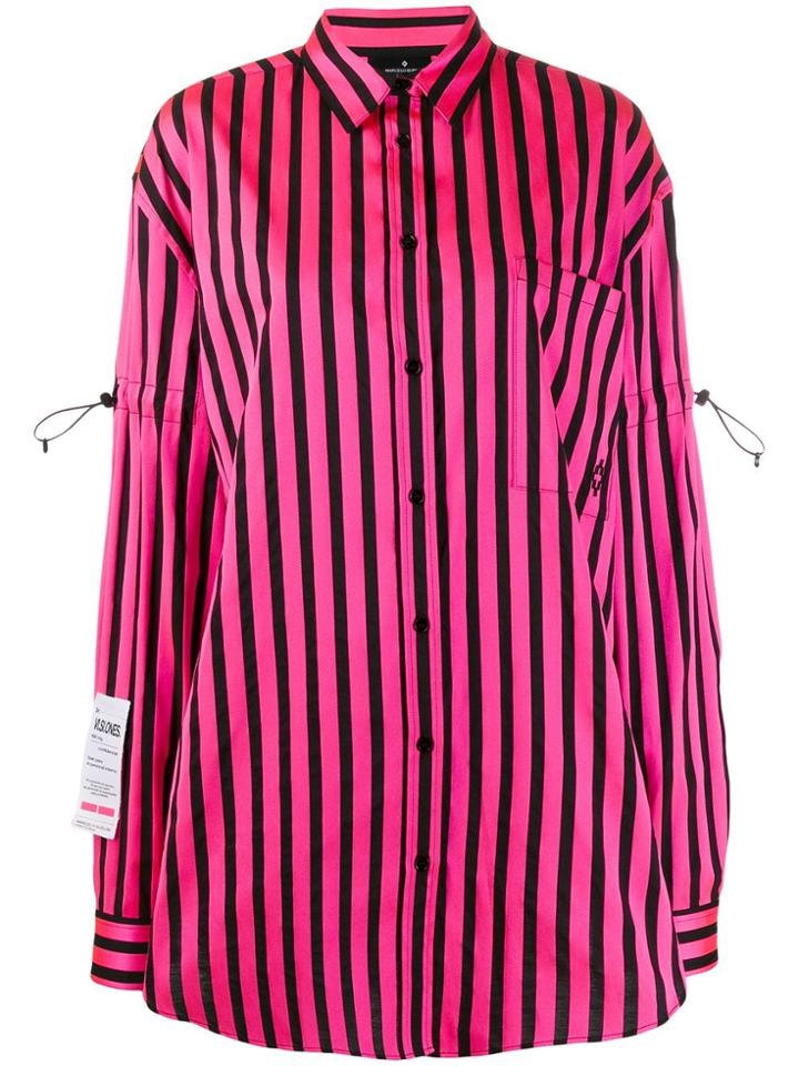 Marcelo Burlon County Of Milan Striped Shirt Dress - Pink