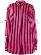 Marcelo Burlon County Of Milan Striped Shirt Dress - Pink