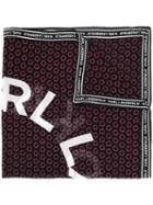 Karl Lagerfeld Logo Print Scarf - Black