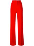 Straight Leg Trousers - Women - Polyester/triacetate - 44, Red, Polyester/triacetate, Max Mara Studio