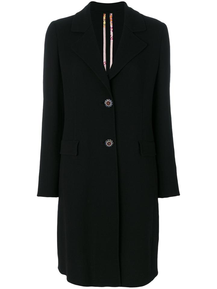 Etro Single Breasted Coat - Black