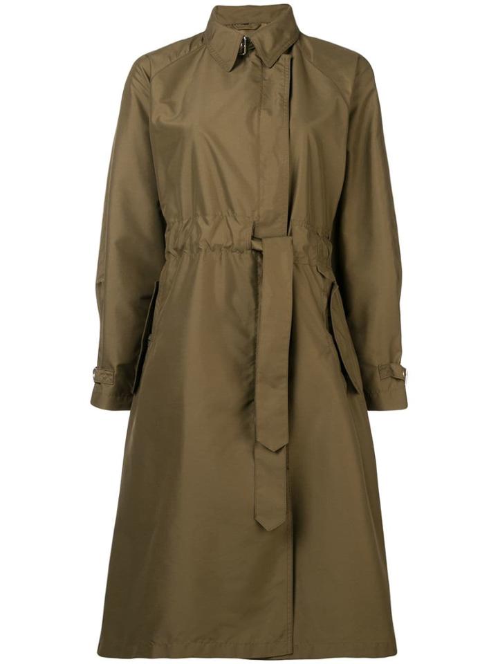 Fay Drawstring Waist Coat - Green