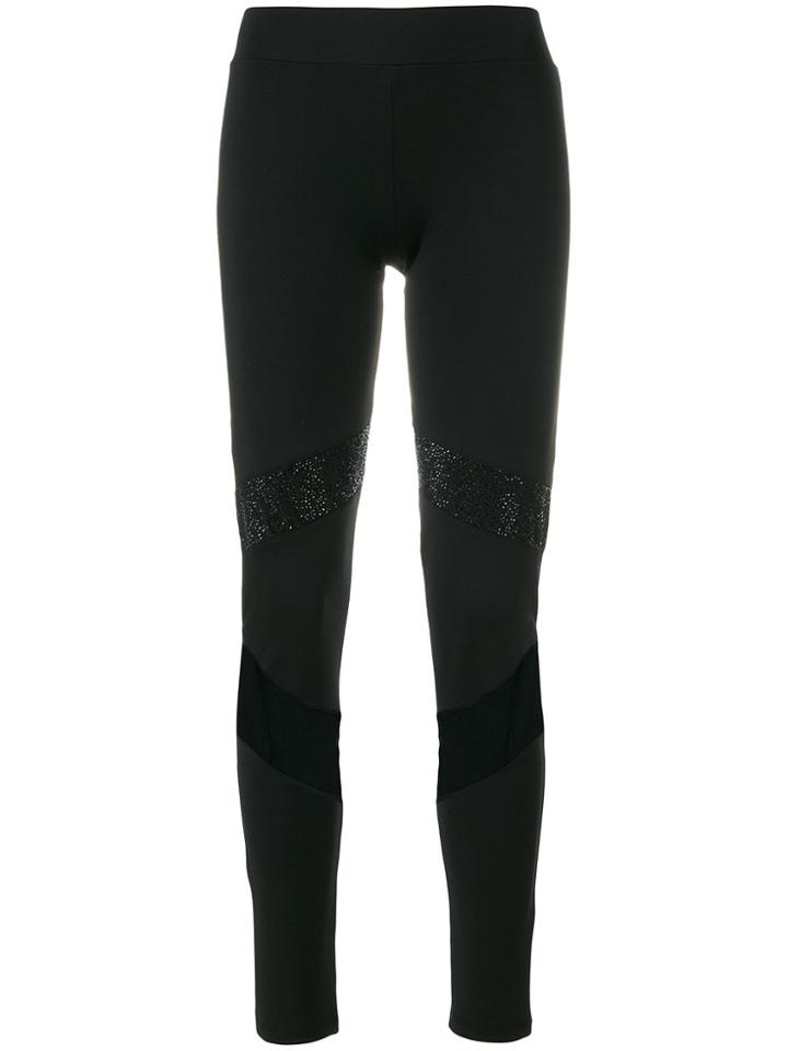 Philipp Plein Strass Embellished Leggings - Black